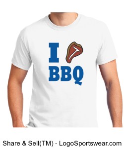 I Love BBQ T-Shirt Design Zoom